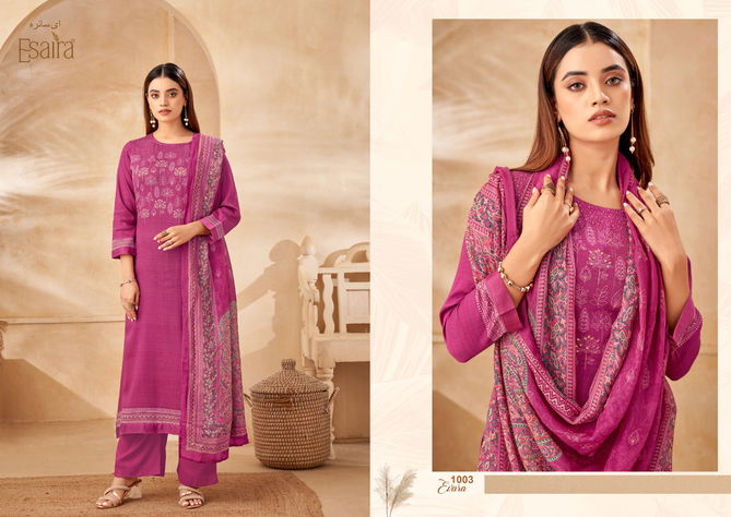 Evara By Esaira Cotton Satin Printed Dress Material Exporters In India